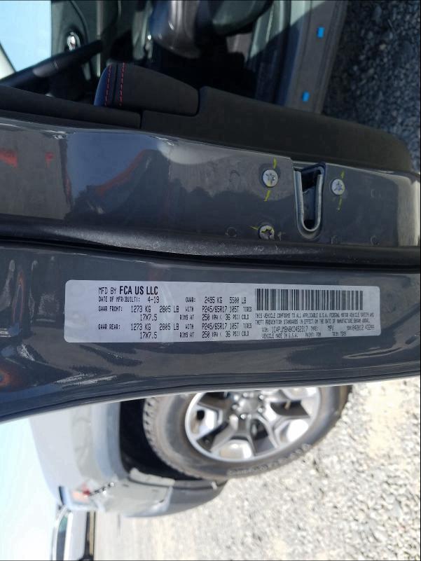 2019 JEEP CHEROKEE T 1C4PJMBN8KD452317
