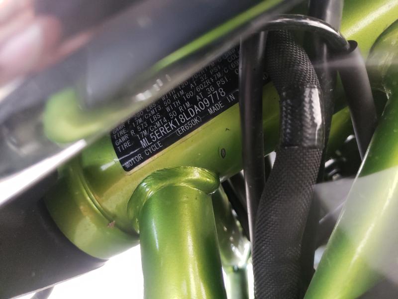 2020 KAWASAKI ER650 K ML5EREK18LDA09778