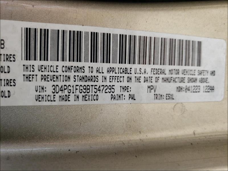 2011 DODGE JOURNEY MA 3D4PG1FG9BT547295