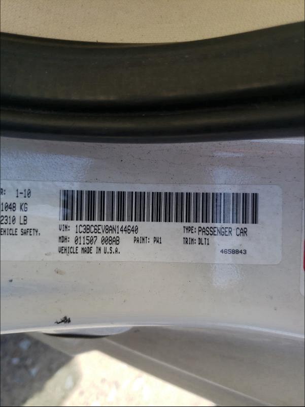 2010 CHRYSLER SEBRING 1C3BC6EV8AN144640