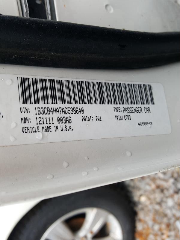 2010 DODGE CALIBER SX 1B3CB4HA7AD538640