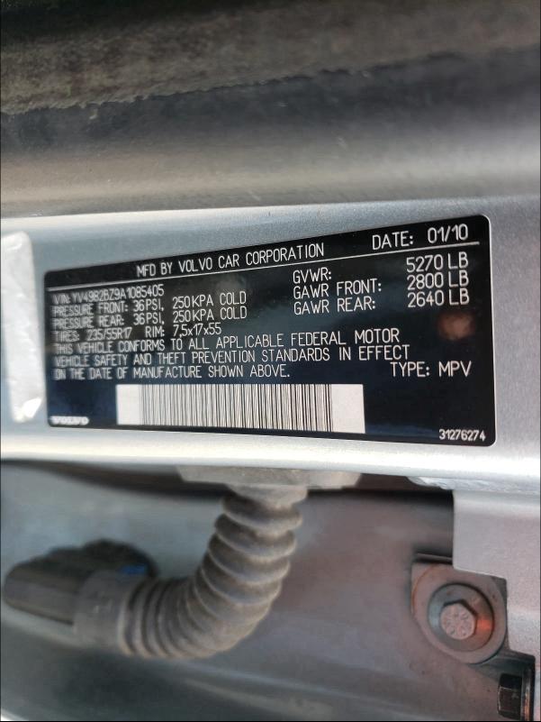 2010 VOLVO XC70 3.2 YV4982BZ9A1085405