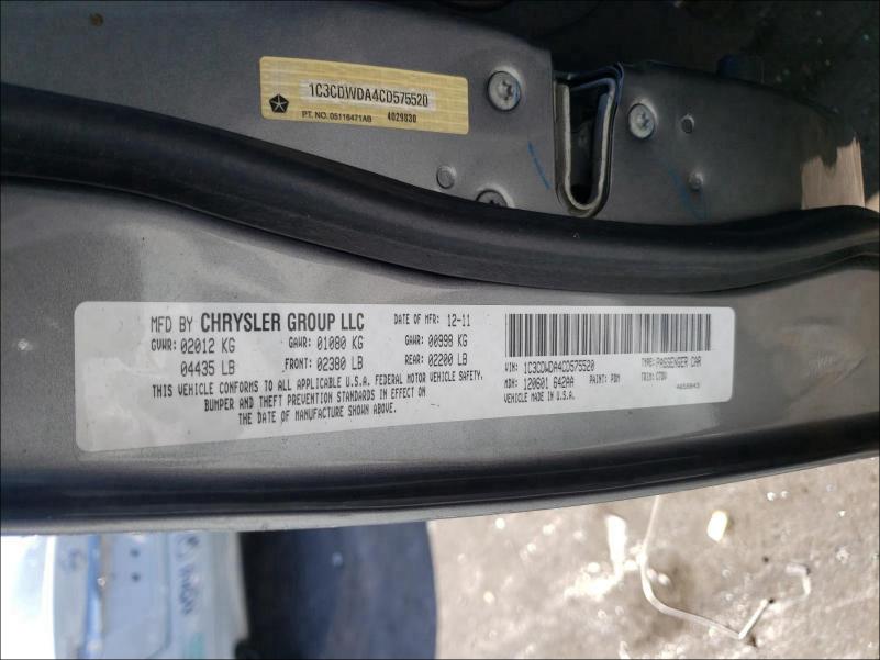 2012 DODGE CALIBER SX 1C3CDWDA4CD575520