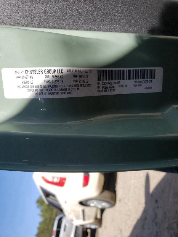 2012 FIAT 500 3C3CFFAR9CT384335
