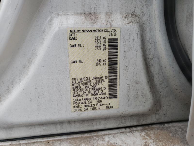 2016 NISSAN ALTIMA 2.5 1N4AL3AP9GC197449