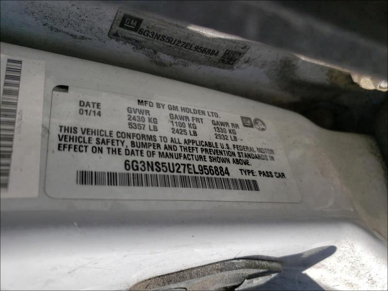 2014 CHEVROLET CAPRICE PO 6G3NS5U27EL956884