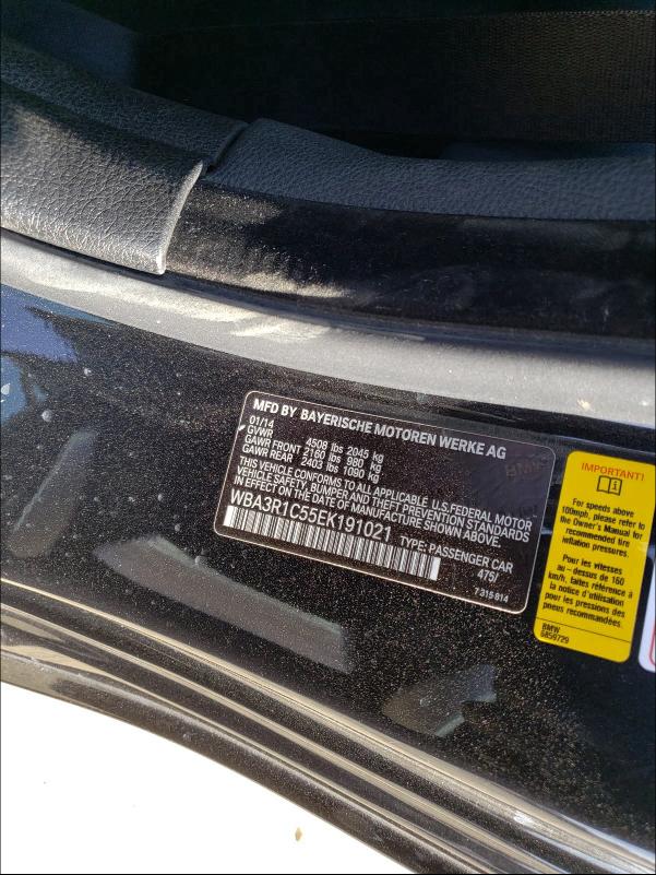 2014 BMW 435 I WBA3R1C55EK191021