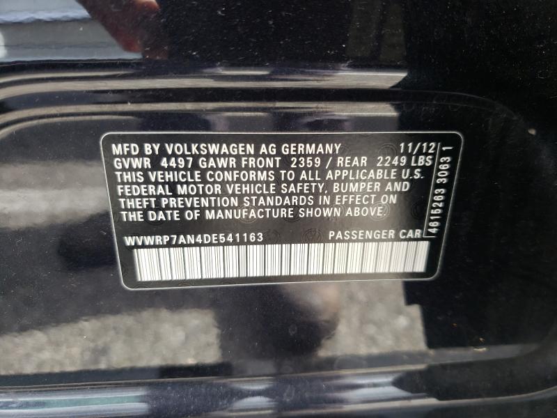 2013 VOLKSWAGEN CC LUXURY WVWRP7AN4DE541163