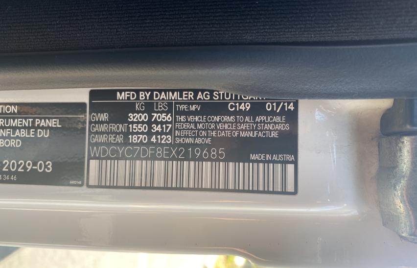 2014 MERCEDES-BENZ G 63 AMG WDCYC7DF8EX219685