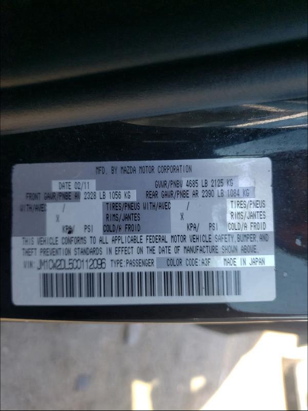 2012 MAZDA 5 JM1CW2DL5C0112096