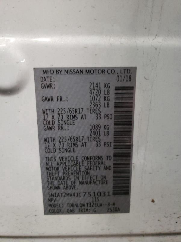 VIN 5UXCW2C00N9N09297 2018 NISSAN ROGUE S no.10