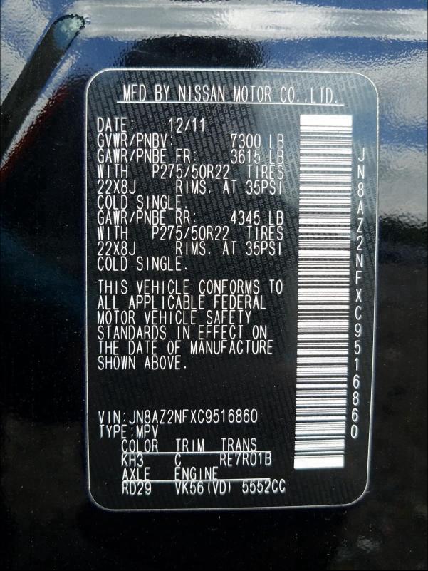 2012 INFINITI QX56 JN8AZ2NFXC9516860