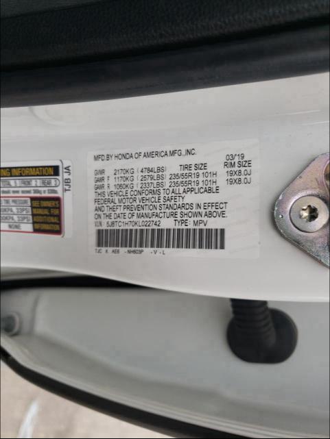 2019 ACURA RDX ADVANC 5J8TC1H70KL022742