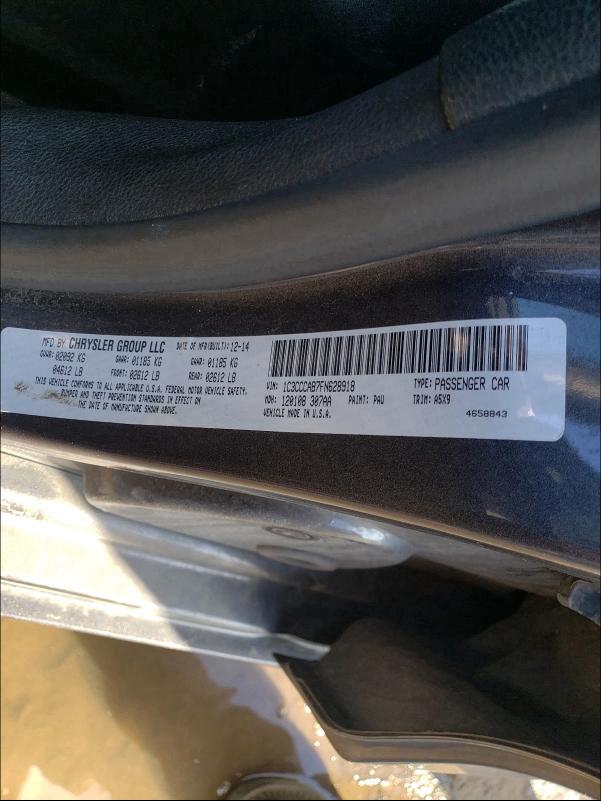 2015 CHRYSLER 200 LIMITE 1C3CCCAB7FN628918
