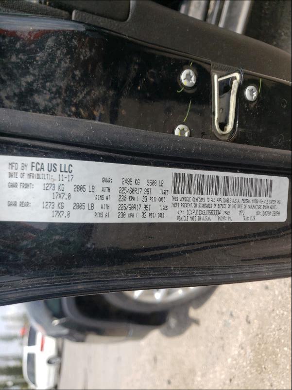 2018 JEEP CHEROKEE L 1C4PJLCX3JD563334