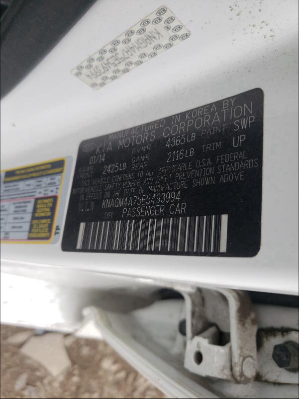 2014 KIA OPTIMA LX KNAGM4A75E5493994