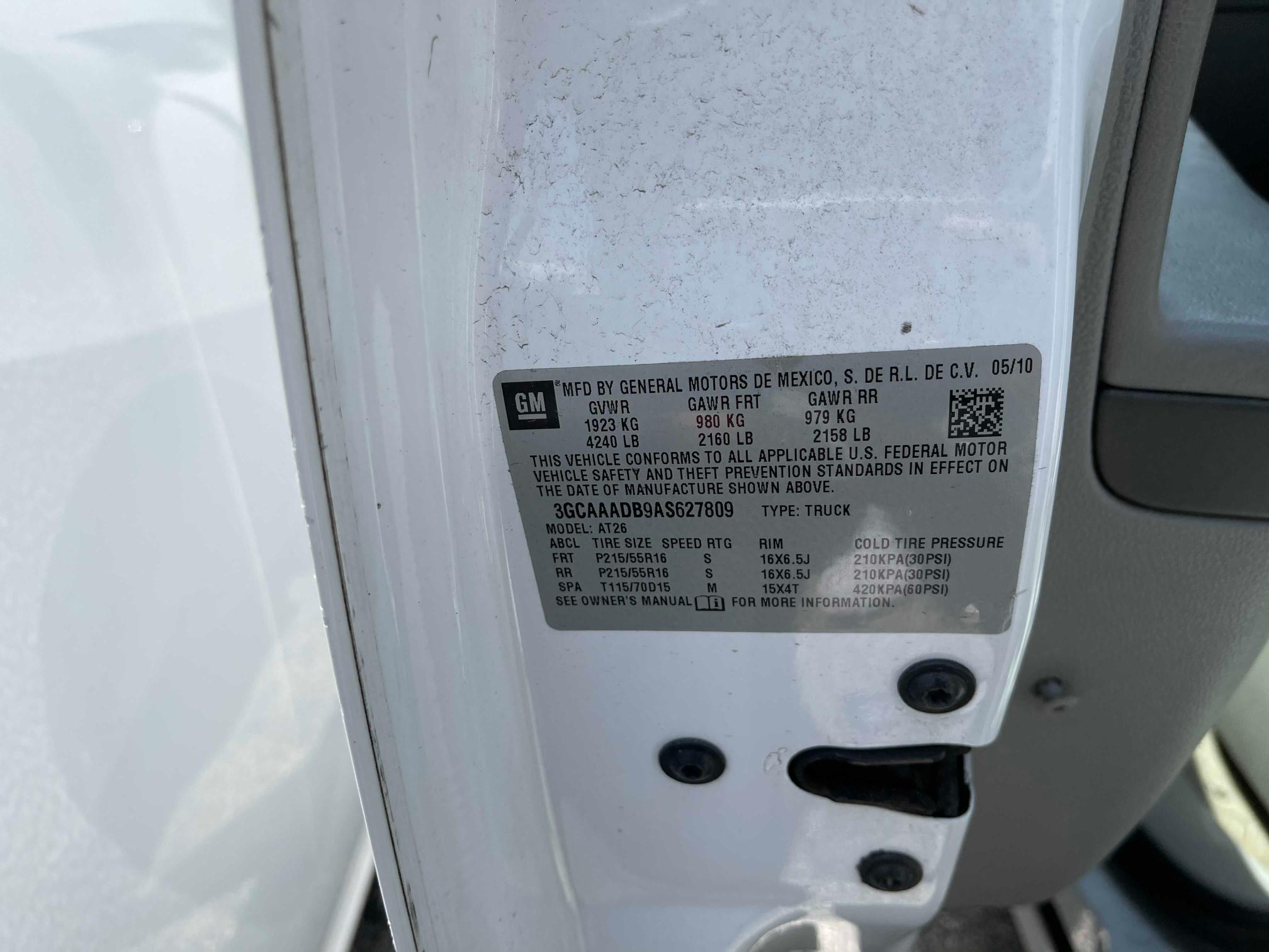 2010 CHEVROLET HHR PANEL 3GCAAADB9AS627809