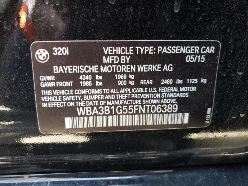 2015 BMW 320I WBA3B1G55FNT06389