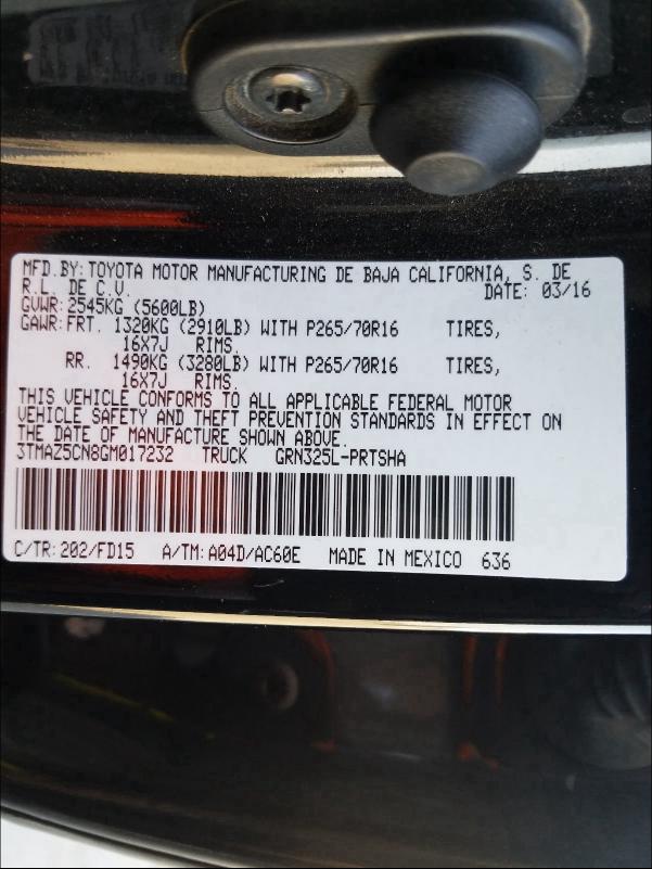 VIN KNDMB5C14H6307466 2017 KIA Sedona, LX no.10