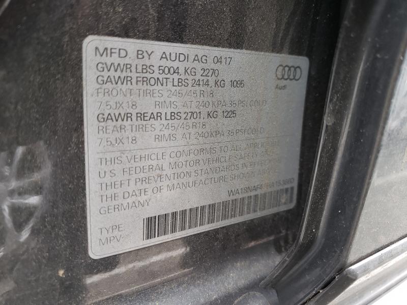 2017 AUDI A4 ALLROAD WA18NAF49HA153660