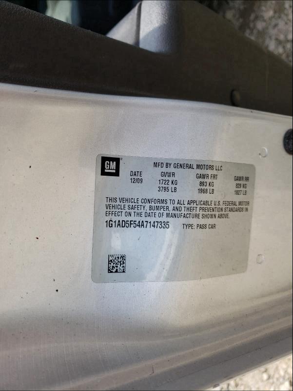 2010 CHEVROLET COBALT 1G1AD5F54A7147335