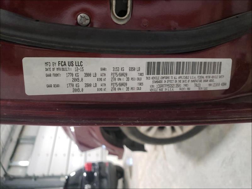 2016 RAM 1500 LONGH 1C6RR7PM5GS213501