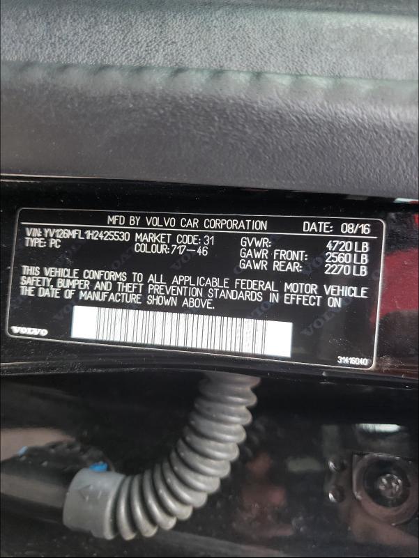 2017 VOLVO S60 YV126MFL1H2425530