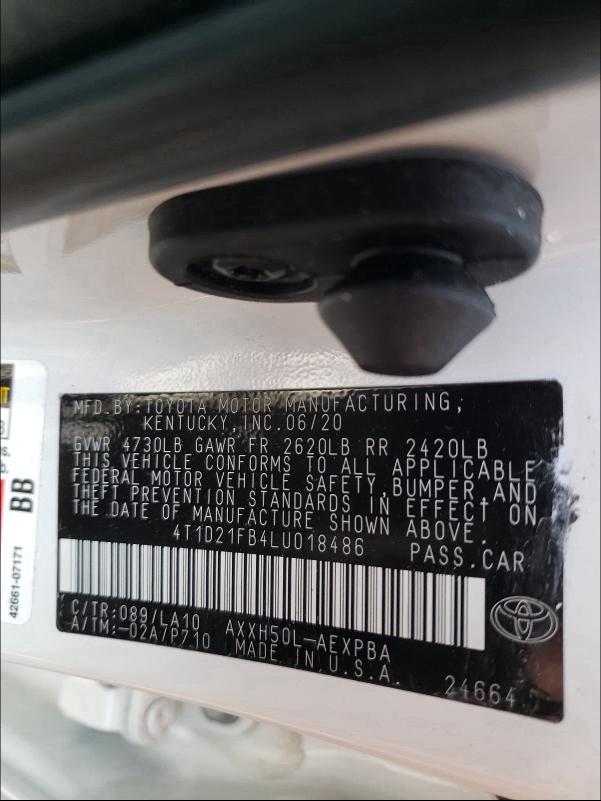 2020 TOYOTA AVALON LIM 4T1D21FB4LU018486