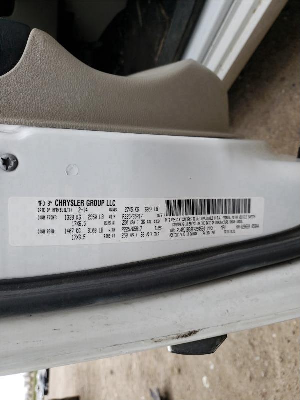 2014 CHRYSLER TOWN & COU 2C4RC1BG8ER294534
