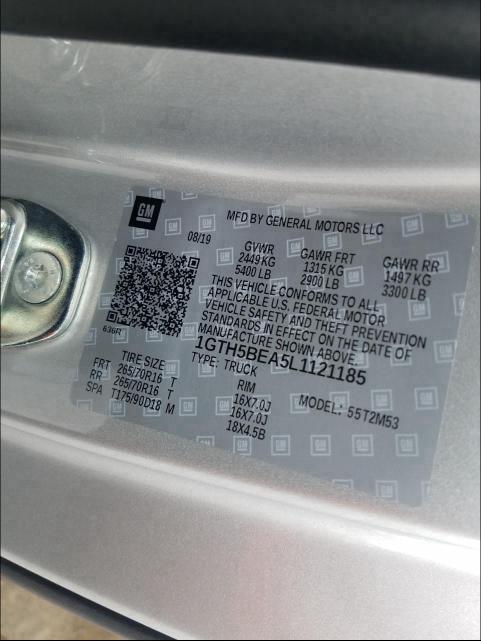 2020 GMC CANYON 1GTH5BEA5L1121185