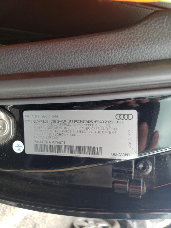 2016 AUDI A3 E-TRON WAUUPBFF6GA134811
