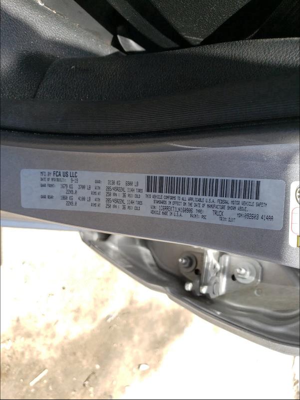 2020 RAM 1500 LONGH 1C6RREKT1LN160906