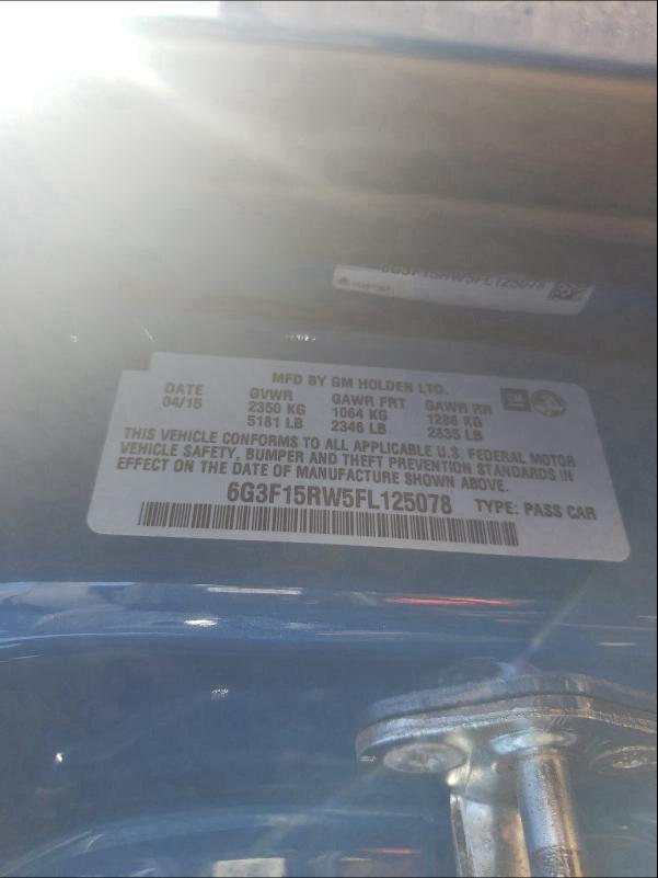 2015 CHEVROLET SS 6G3F15RW5FL125078