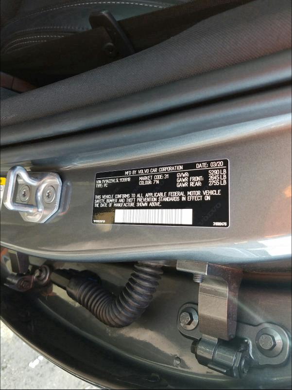 2020 VOLVO V90 T6 INS YV1A22VL5L1139918