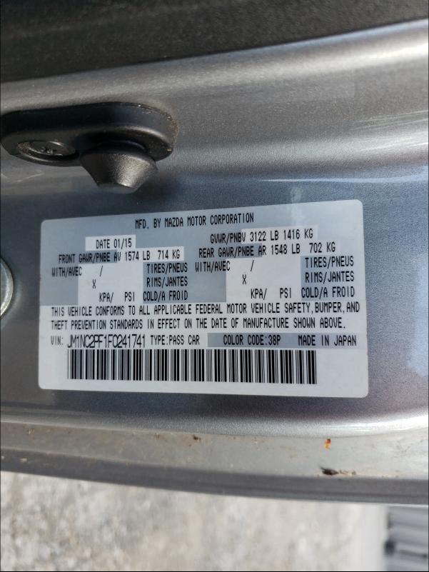 2015 MAZDA MIATA JM1NC2PF1F0241741