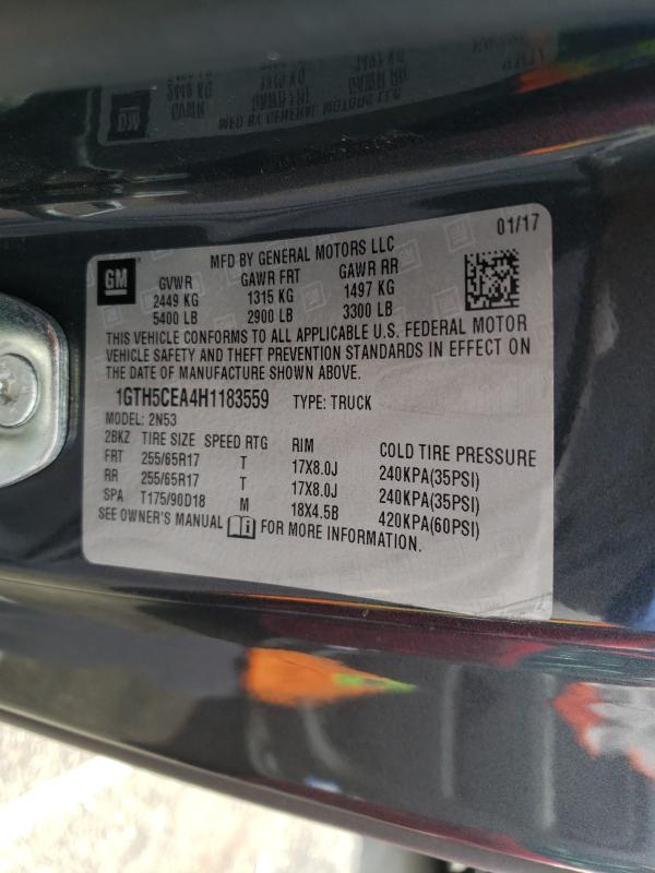 2017 GMC CANYON SLE 1GTH5CEA4H1183559