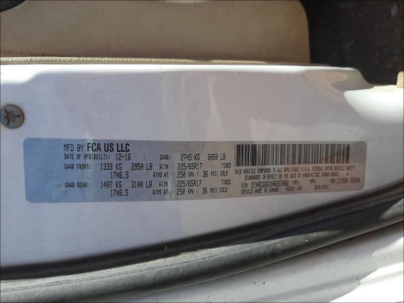 2C4RDGBG1HR657082 Dodge Grand Caravan Se