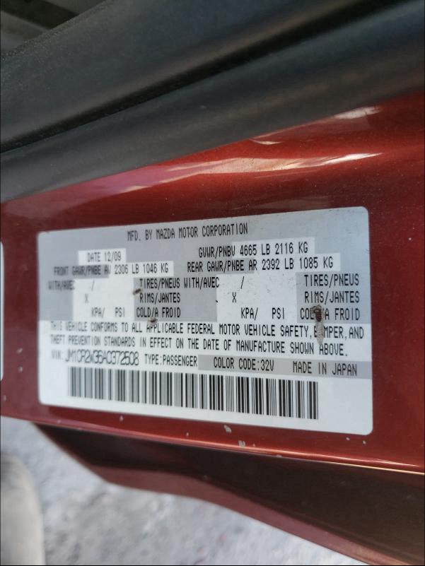 2010 MAZDA 5 JM1CR2W36A0372508