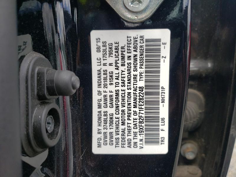 2015 HONDA CIVIC SE 19XFB2F71FE282248
