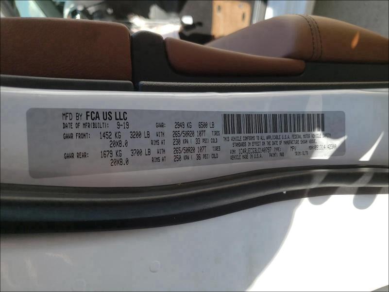 2020 JEEP GRAND CHER 1C4RJECG3LC140797