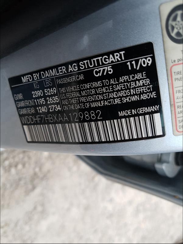 2010 MERCEDES-BENZ E 63 AMG WDDHF7HBXAA129882