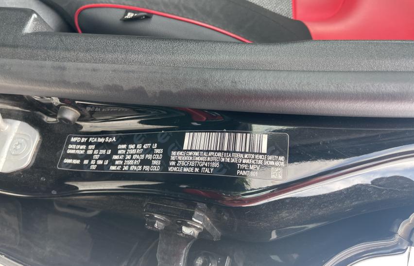 2016 FIAT 500X EASY ZFBCFXBT7GP411895