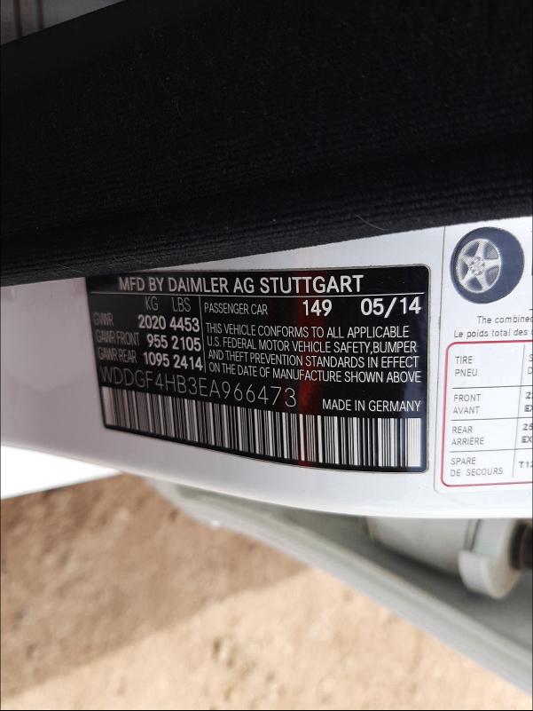 2014 MERCEDES-BENZ C 250 WDDGF4HB3EA966473