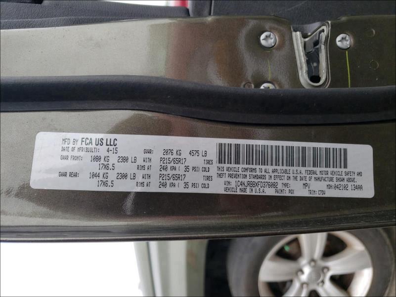 2015 JEEP PATRIOT 1C4NJRBBXFD376082