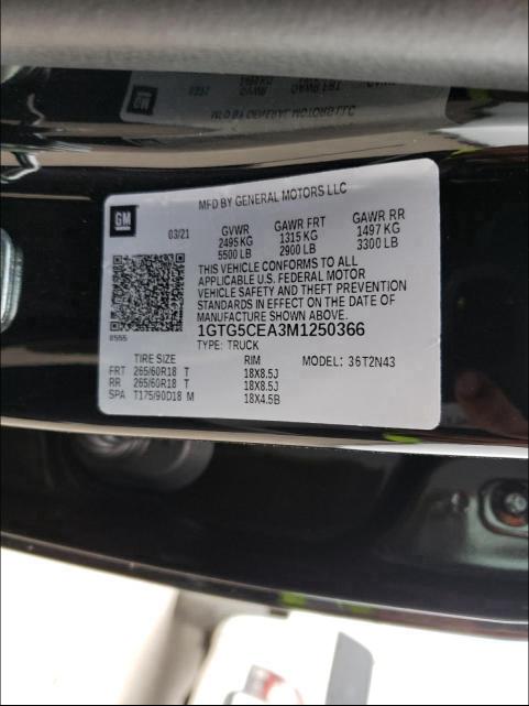 2021 GMC CANYON ELE 1GTG5CEA3M1250366