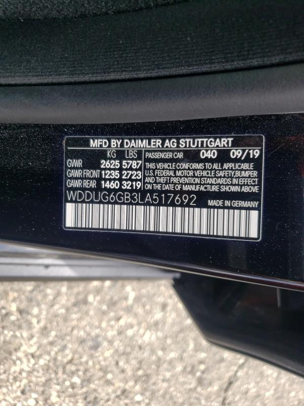 2020 MERCEDES-BENZ S 450 WDDUG6GB3LA517692