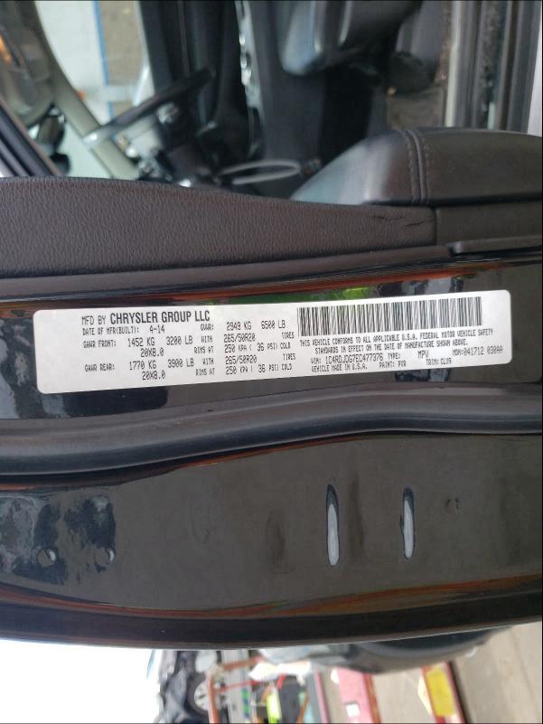 2014 DODGE DURANGO LI 1C4RDJDG7EC477376