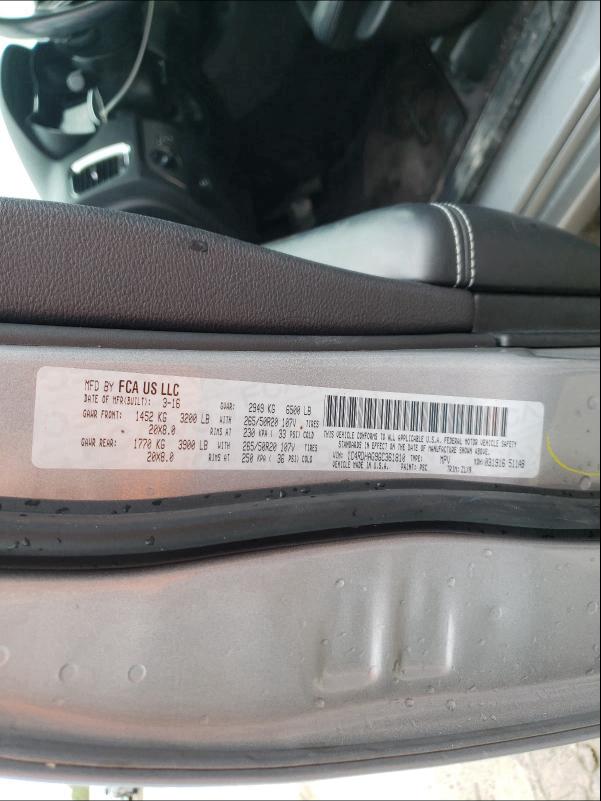2016 DODGE DURANGO SX 1C4RDHAG9GC361810