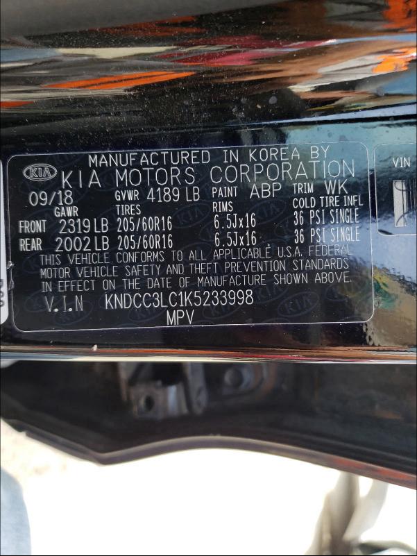 2019 KIA NIRO EX KNDCC3LC1K5233998