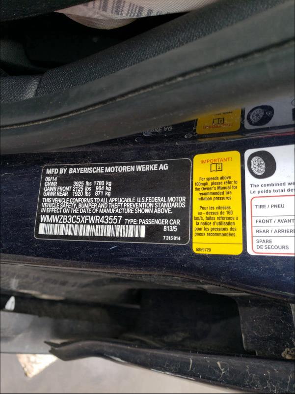 2015 MINI COOPER COU WMWZB3C5XFWR43557